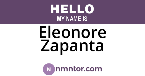 Eleonore Zapanta