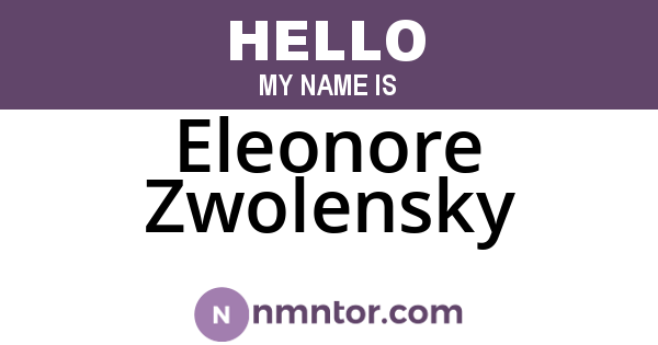 Eleonore Zwolensky