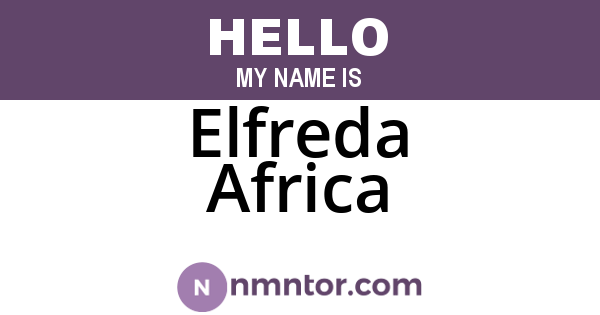 Elfreda Africa