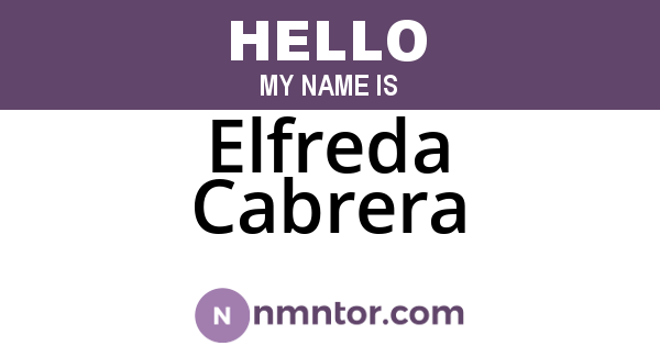 Elfreda Cabrera