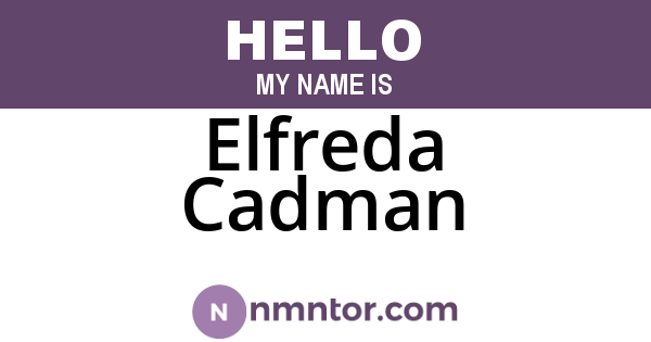 Elfreda Cadman