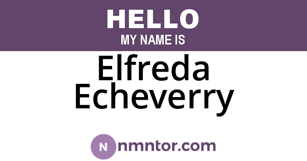 Elfreda Echeverry