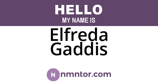 Elfreda Gaddis