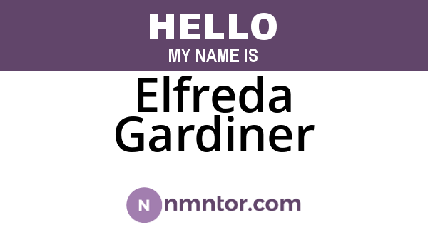 Elfreda Gardiner