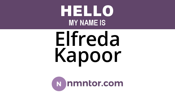 Elfreda Kapoor