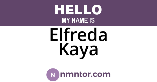 Elfreda Kaya