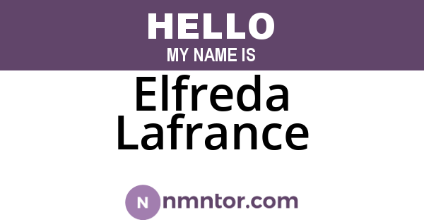 Elfreda Lafrance