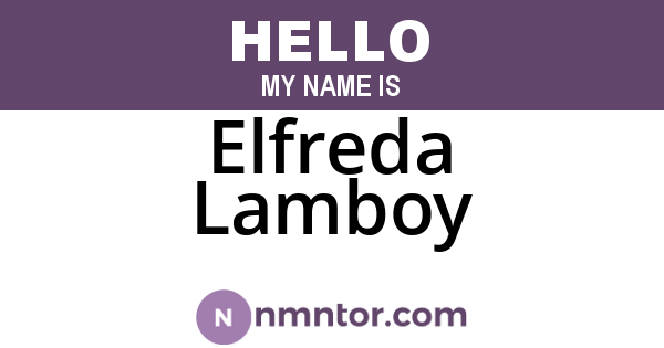 Elfreda Lamboy