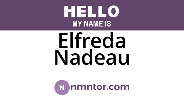 Elfreda Nadeau