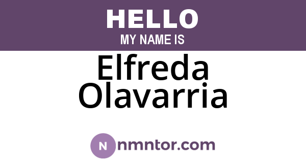 Elfreda Olavarria