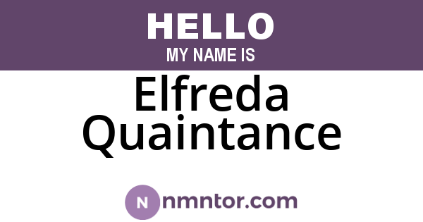 Elfreda Quaintance