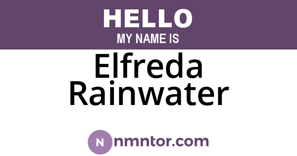 Elfreda Rainwater
