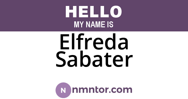 Elfreda Sabater