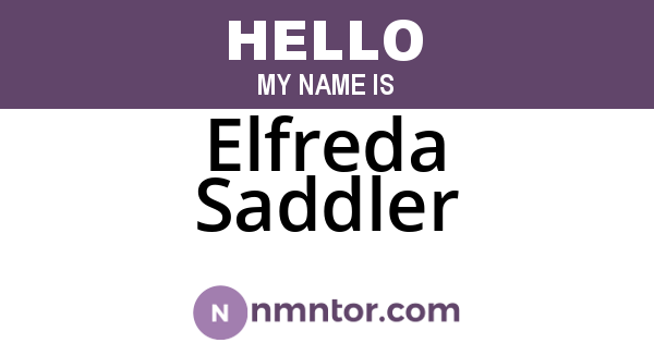 Elfreda Saddler