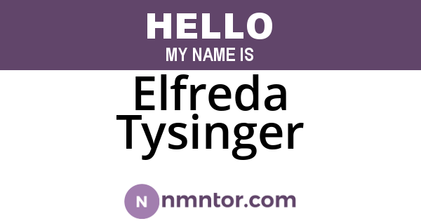 Elfreda Tysinger