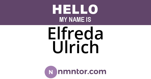Elfreda Ulrich