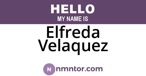Elfreda Velaquez