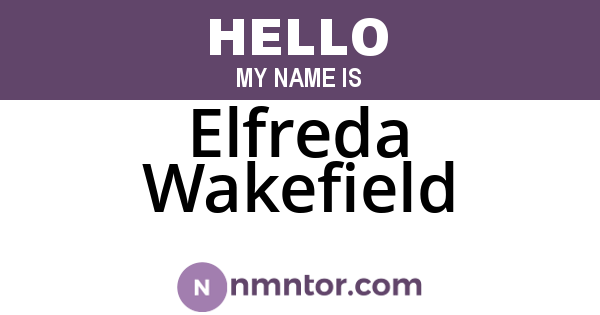 Elfreda Wakefield