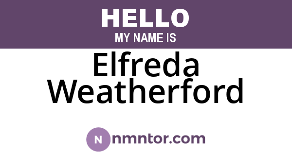 Elfreda Weatherford
