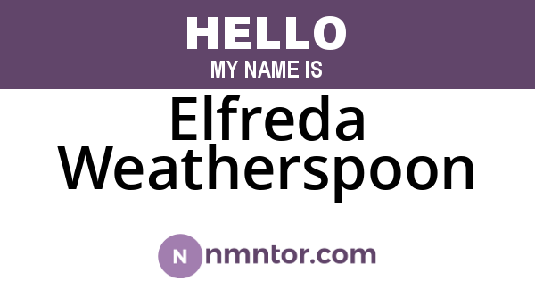 Elfreda Weatherspoon