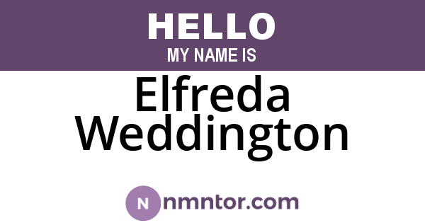 Elfreda Weddington