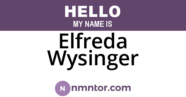 Elfreda Wysinger
