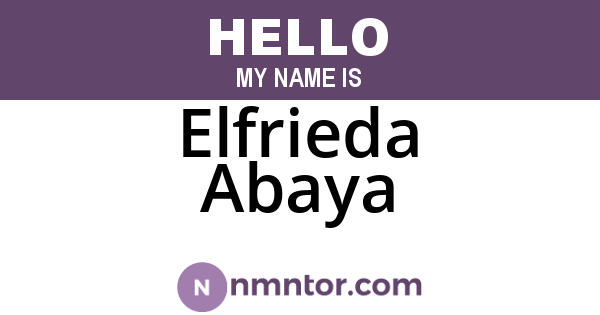 Elfrieda Abaya