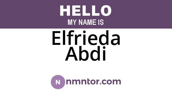 Elfrieda Abdi