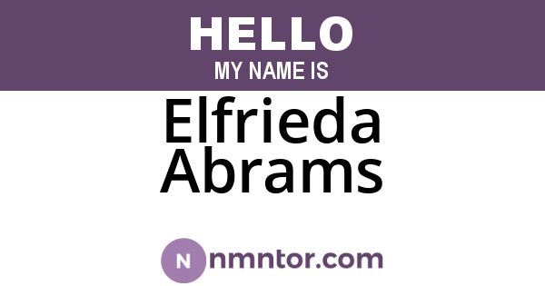 Elfrieda Abrams
