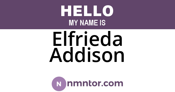 Elfrieda Addison