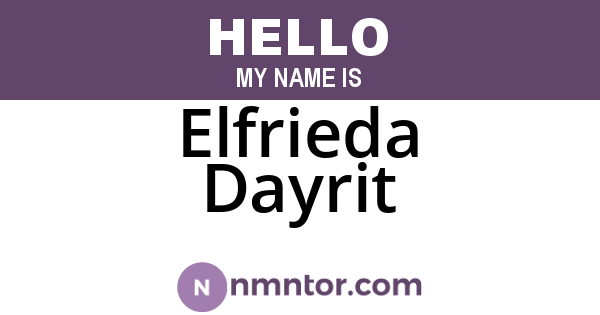 Elfrieda Dayrit