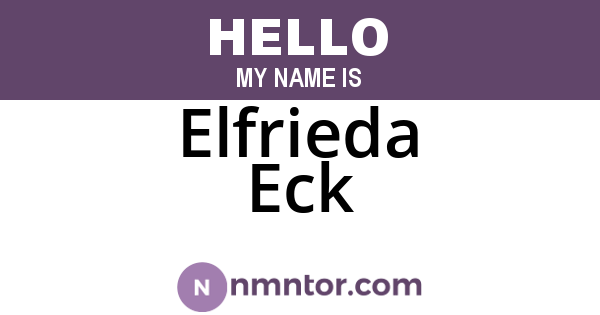 Elfrieda Eck