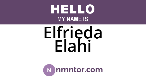 Elfrieda Elahi