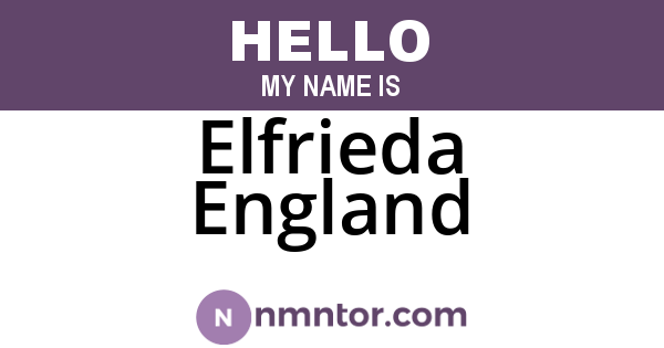 Elfrieda England