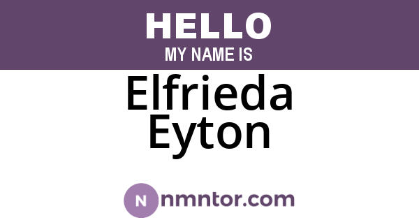 Elfrieda Eyton