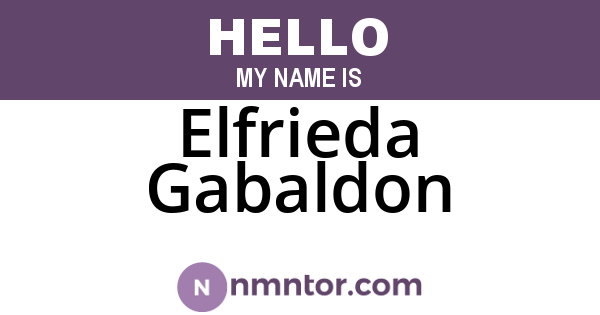 Elfrieda Gabaldon