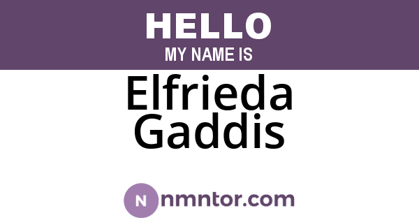 Elfrieda Gaddis