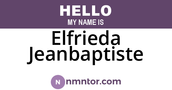 Elfrieda Jeanbaptiste