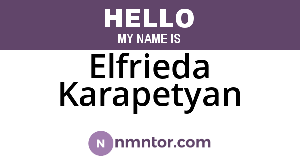 Elfrieda Karapetyan