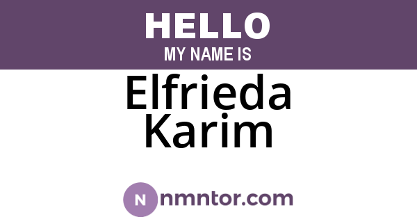 Elfrieda Karim