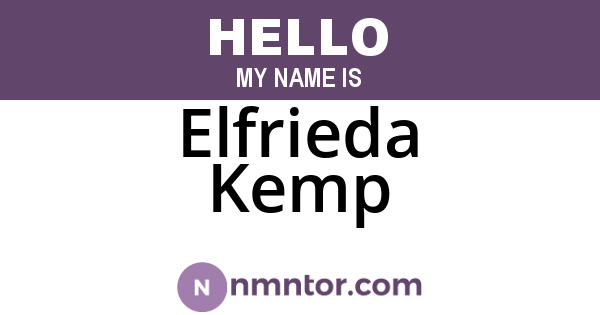 Elfrieda Kemp