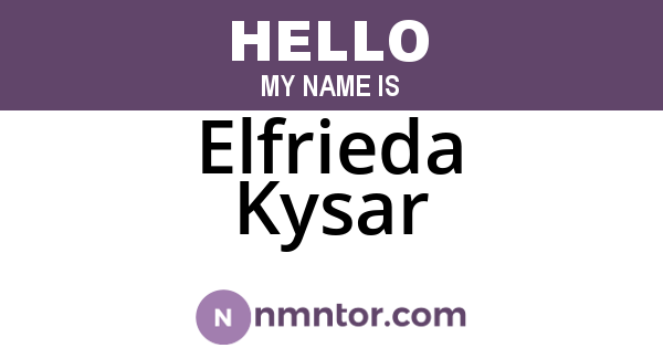 Elfrieda Kysar