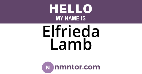 Elfrieda Lamb