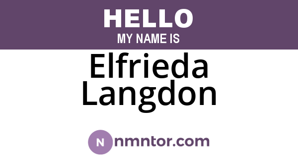 Elfrieda Langdon