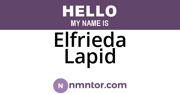 Elfrieda Lapid