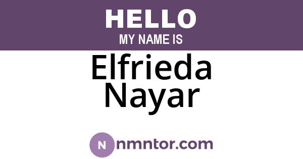 Elfrieda Nayar