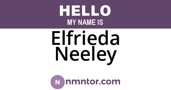 Elfrieda Neeley