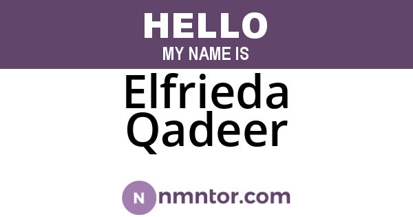 Elfrieda Qadeer