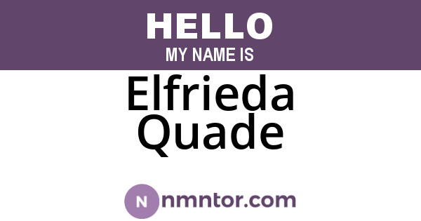 Elfrieda Quade