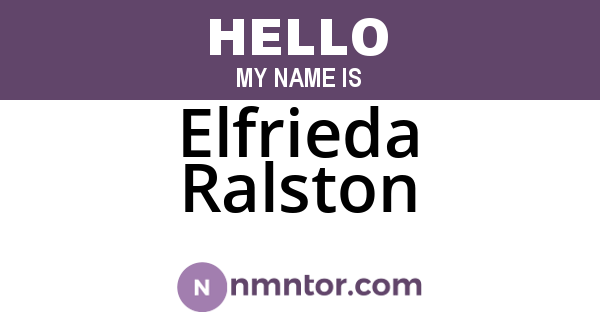 Elfrieda Ralston